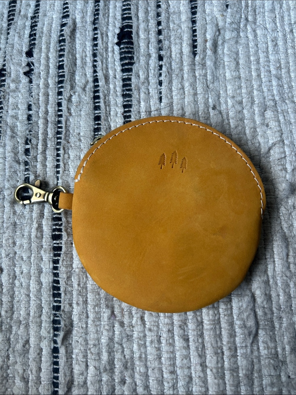 Portland leather Gordita Pouch in Tumeric